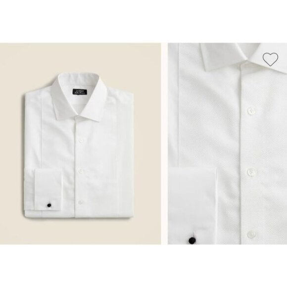 J. Crew Other - J.Crew Mens Ludlow 120's 2-Ply Bib Wedding Tuxedo Shirt Size XL White SP NWT